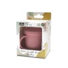 SILICONE CUP WITH HANDLES+STRAW NATURAL DEEP PINK