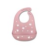SILICONE BIB NATURAL DEEP PINK