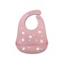 SILICONE BIB NATURAL DEEP PINK