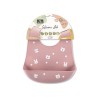 SILICONE BIB NATURAL DEEP PINK