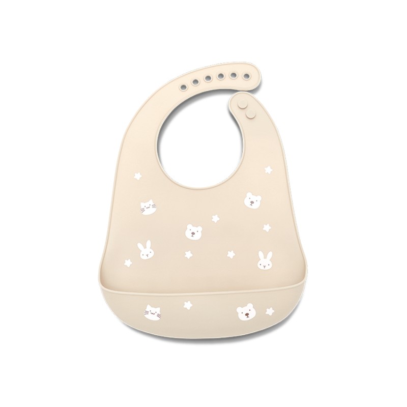 SILICONE BIB NATURAL BEIGE