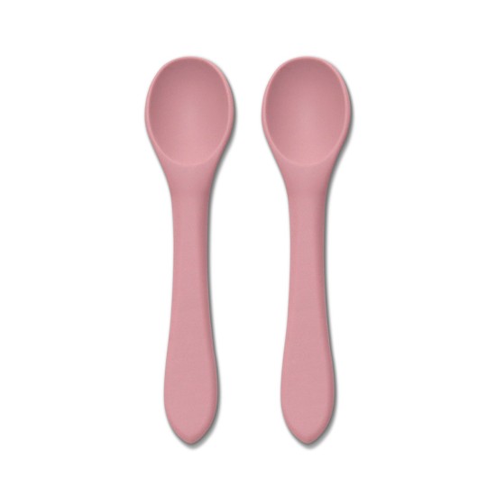 SILICONE SPOONS 2PCS NATURAL DEEP PINK SILICONE SPOONS 2PCS NATURAL DEEP PINK