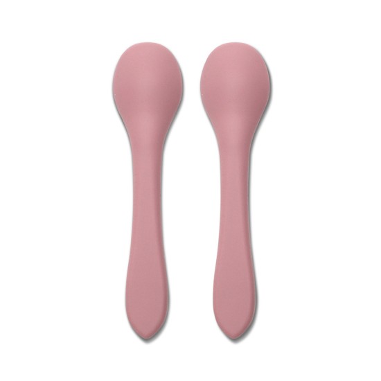 SILICONE SPOONS 2PCS NATURAL DEEP PINK SILICONE SPOONS 2PCS NATURAL DEEP PINK
