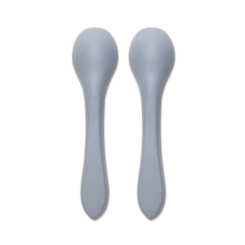 SILICONE SPOONS 2PCS NATURAL GREY