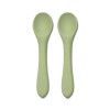 SILICONE SPOONS 2PCS NATURAL FRESH GREEN