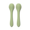 SILICONE SPOONS 2PCS NATURAL FRESH GREEN