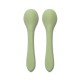 SILICONE SPOONS 2PCS NATURAL FRESH GREEN SILICONE SPOONS 2PCS NATURAL FRESH GREEN