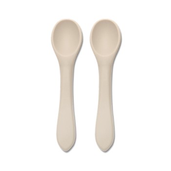 SILICONE SPOONS 2PCS NATURAL BEIGE