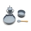SILICONE FEEDING SET 4PCS NATURAL GREY