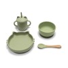 SILICONE FEEDING SET 4PCS NATURAL FRESH GREEN
