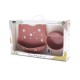 SILICONE FEEDING SET 2PCS NATURAL DEEP PINK SILICONE FEEDING SET 2PCS NATURAL DEEP PINK