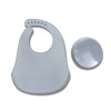SILICONE FEEDING SET 2PCS NATURAL GREY