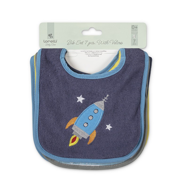 BIBS SET 7 PCS WITH VELCRO BOY
