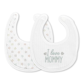 NEWBORN BIB NATURAL 2PCS WITH VELCRO UNI