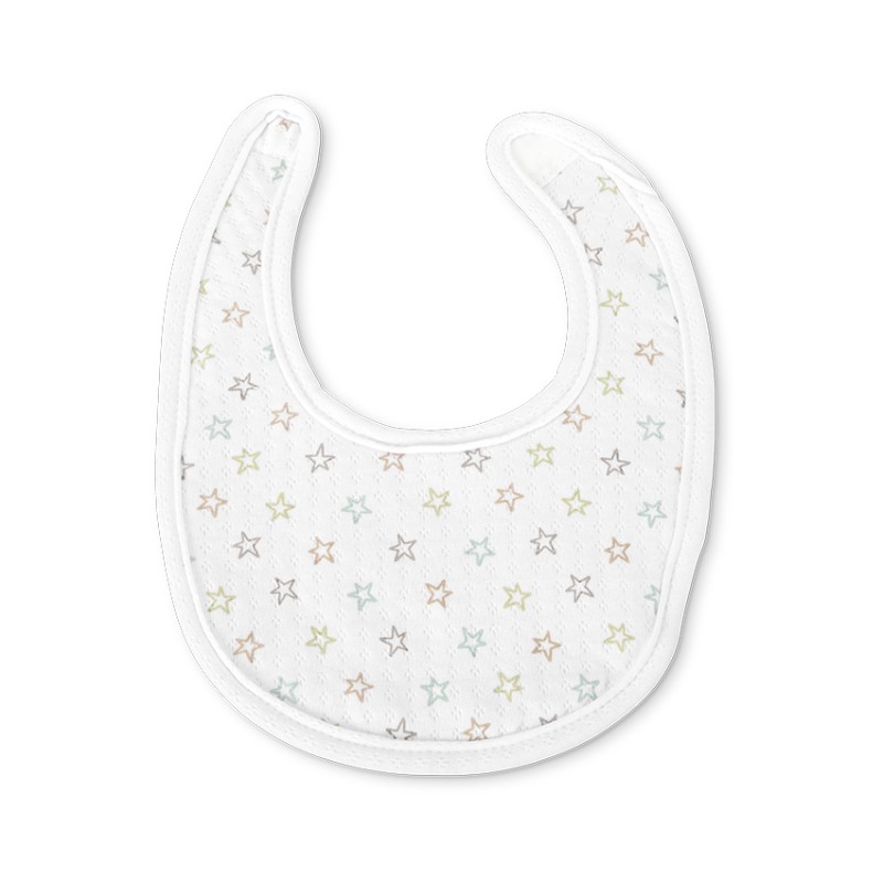 NEWBORN BIB NATURAL 2PCS WITH VELCRO UNI