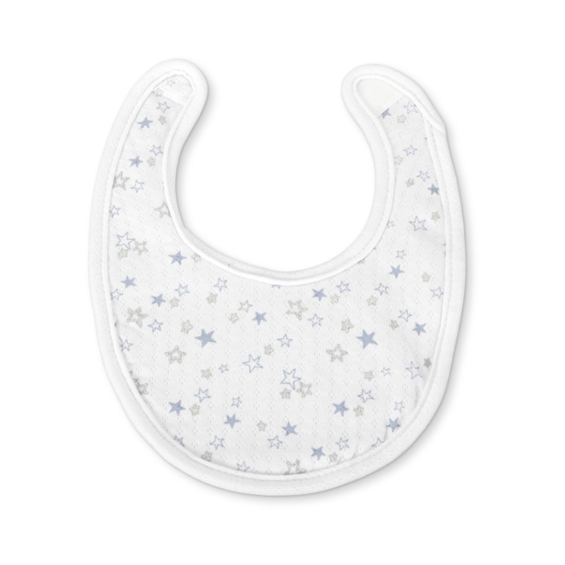 NEWBORN BIB NATURAL 2PCS WITH VELCRO BOY