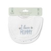 NEWBORN BIB NATURAL 2PCS WITH VELCRO BOY