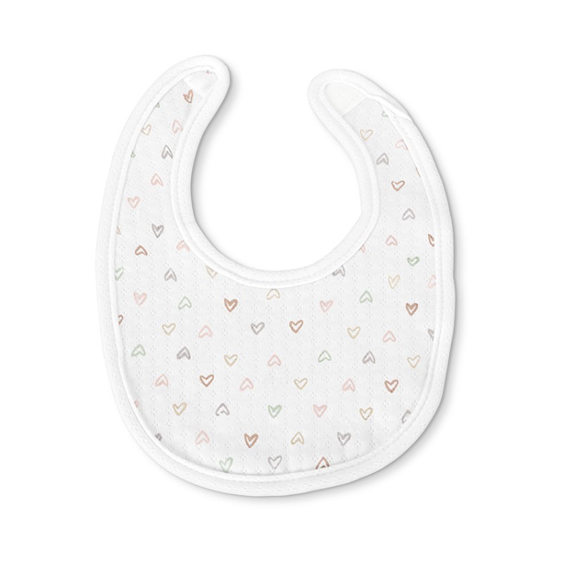 NEWBORN BIB NATURAL 2PCS WITH VELCRO GIRL