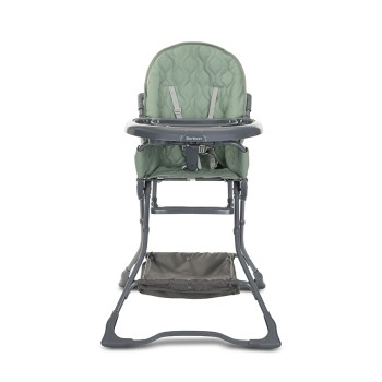 FEEDING CHAIR BONBON GREEN LEATHER