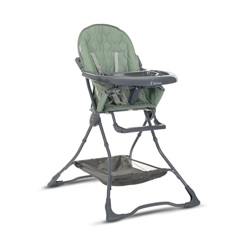 FEEDING CHAIR BONBON GREEN LEATHER