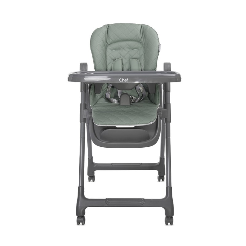 BABY HIGH CHAIR 3in1CHEF GREEN LEATHER