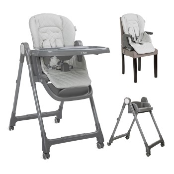 BABY HIGH CHAIR 3in1CHEF GREY LEATHER