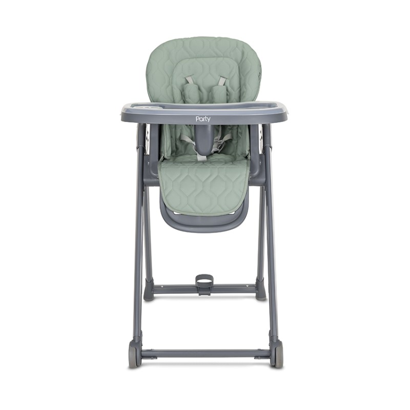 HIGH CHAIR PARTY GREEN LEATHER