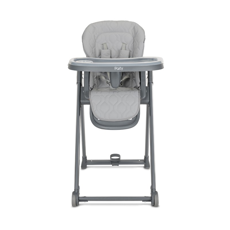 HIGH CHAIR PARTY GREY LEATHER