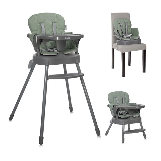 BABY HIGH CHAIR 3in1 SIESTA GREEN LEATHER BABY HIGH CHAIR 3in1 SIESTA GREEN LEATHER