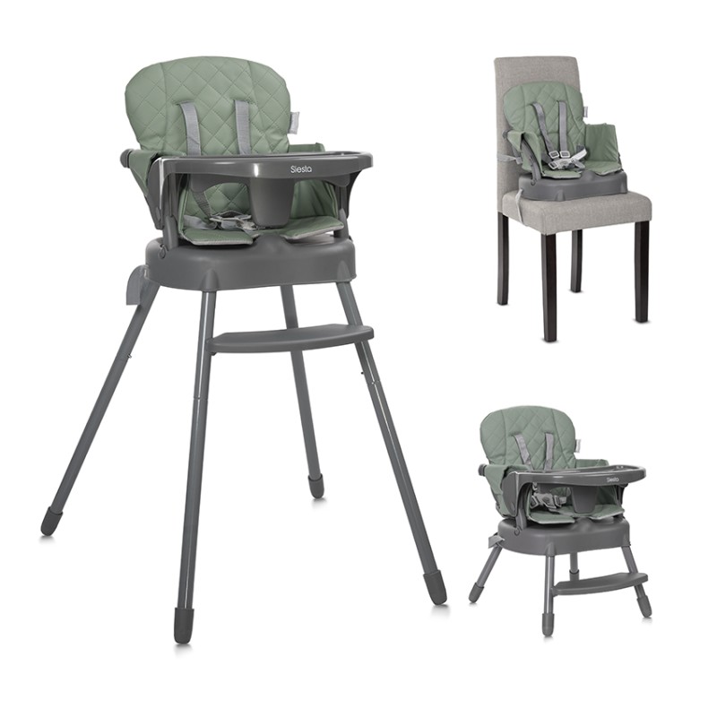 BABY HIGH CHAIR 3in1 SIESTA GREEN LEATHER