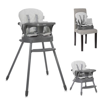 BABY HIGH CHAIR 3in1 SIESTA GREY LEATHER
