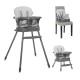 BABY HIGH CHAIR 3in1 SIESTA GREY LEATHER BABY HIGH CHAIR 3in1 SIESTA GREY LEATHER