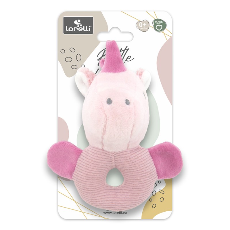 RATTLE UNICORN PINK NATURAL
