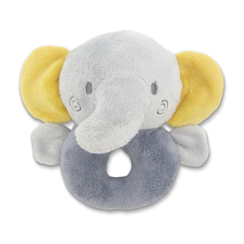 RATTLE ELEPHANT GREY NATURAL