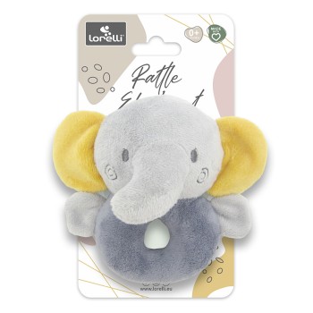 RATTLE ELEPHANT GREY NATURAL