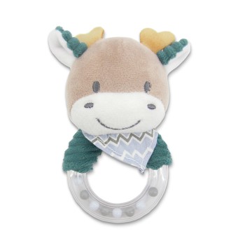 RATTLE RING DEER BLUE NATURAL