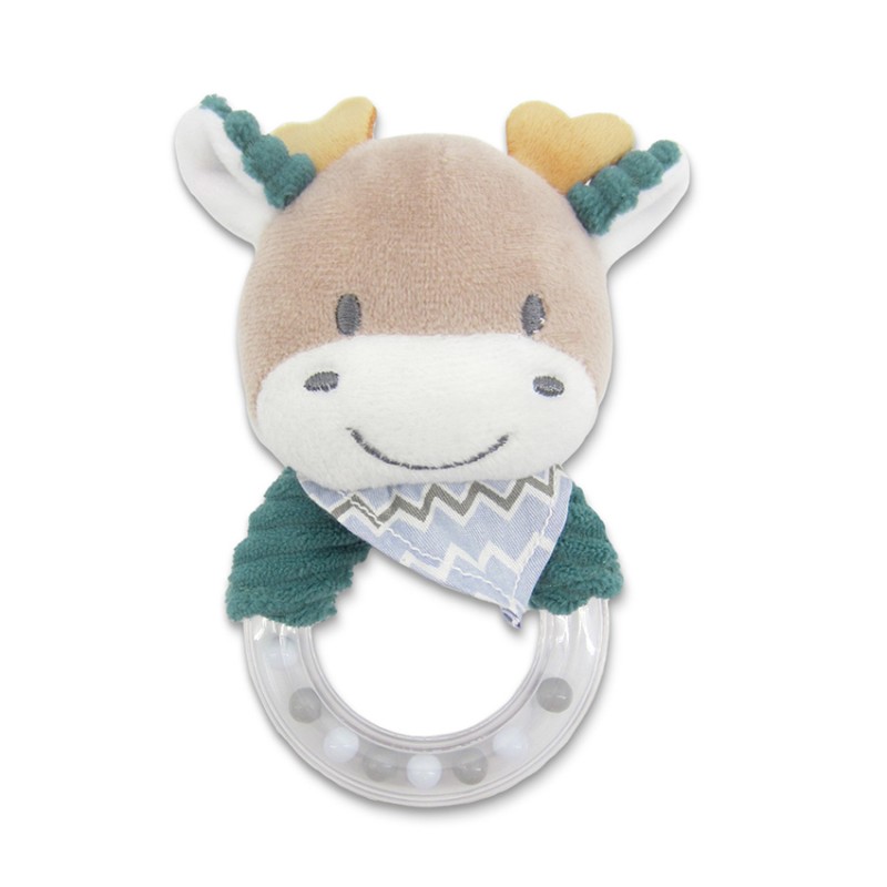 RATTLE RING DEER BLUE NATURAL