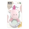 RATTLE RING UNICORN PINK NATURAL