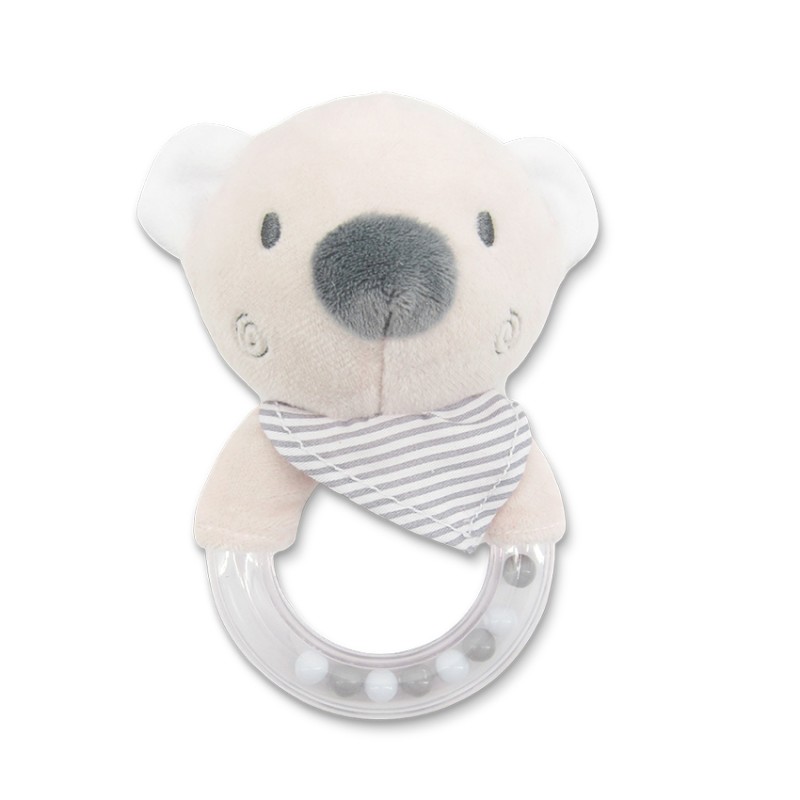 RATTLE RING BEAR BEIGE NATURAL