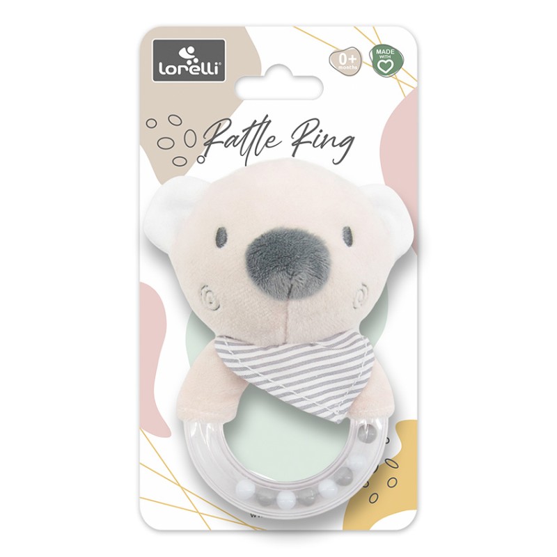 RATTLE RING BEAR BEIGE NATURAL