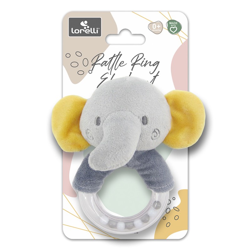 RATTLE RING ELEPHANT GREY NATURAL