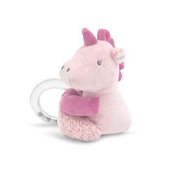 TOY WITH RING UNICORN PINK NATURAL