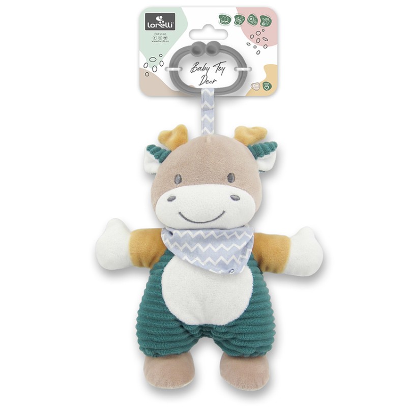 BABY TOY DEER BLUE NATURAL
