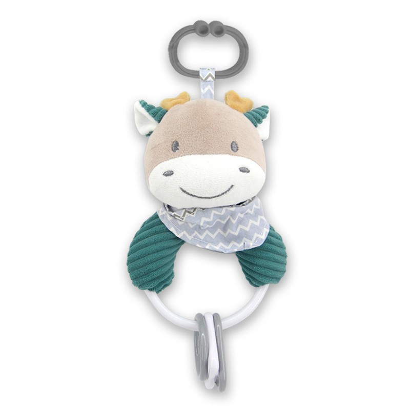 RATTLE FIGURES DEER BLUE NATURAL