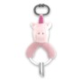 RATTLE FIGURES UNICORN PINK NATURAL