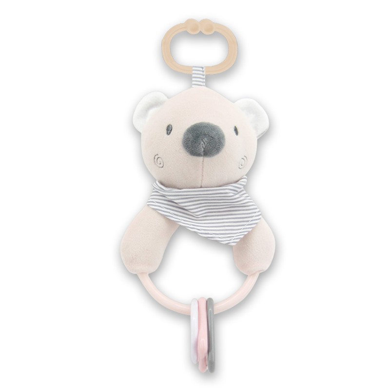 RATTLE FIGURES  BEAR BEIGE NATURAL