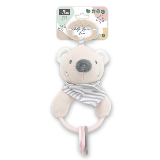 RATTLE FIGURES BEAR BEIGE NATURAL RATTLE FIGURES BEAR BEIGE NATURAL