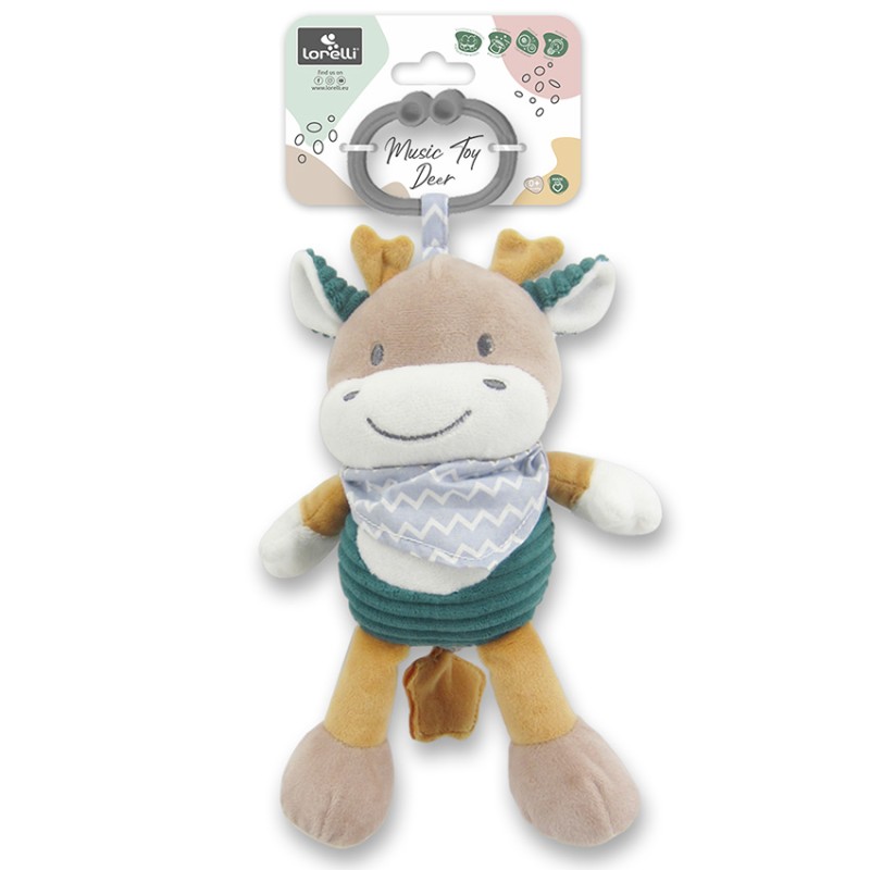 MUSIC TOY DEER BLUE NATURAL