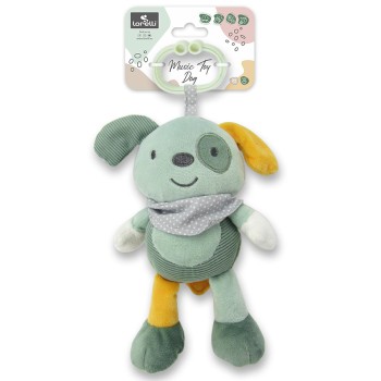 MUSIC TOY DOG GREEN NATURAL