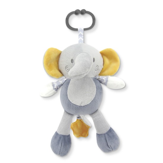 MUSIC TOY ELEPHANT GREY NATURAL MUSIC TOY ELEPHANT GREY NATURAL